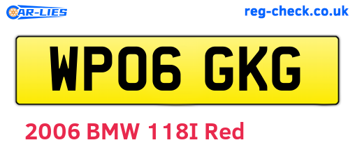 WP06GKG are the vehicle registration plates.