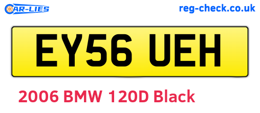 EY56UEH are the vehicle registration plates.