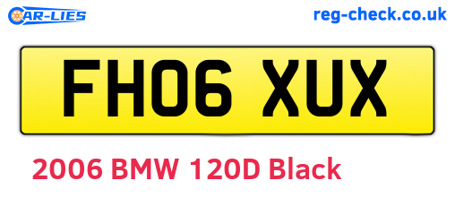 FH06XUX are the vehicle registration plates.
