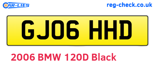 GJ06HHD are the vehicle registration plates.