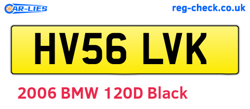 HV56LVK are the vehicle registration plates.
