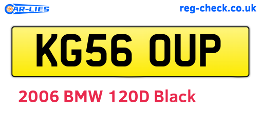 KG56OUP are the vehicle registration plates.