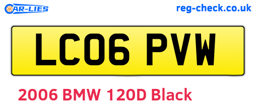 LC06PVW are the vehicle registration plates.
