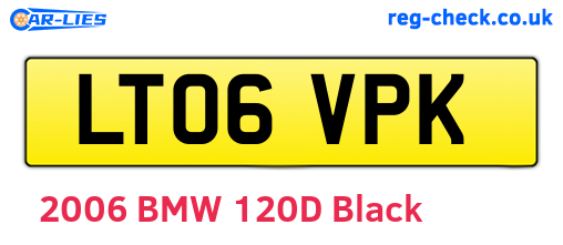 LT06VPK are the vehicle registration plates.