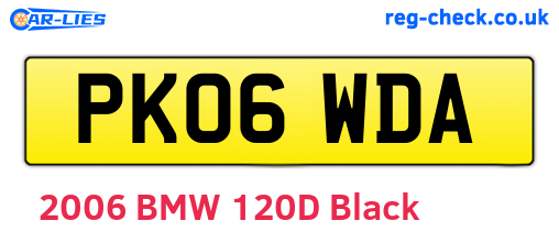 PK06WDA are the vehicle registration plates.