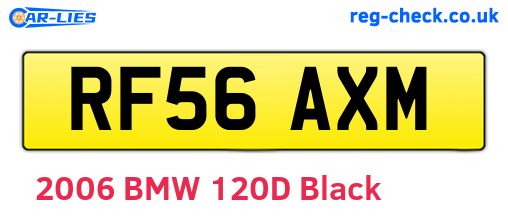 RF56AXM are the vehicle registration plates.