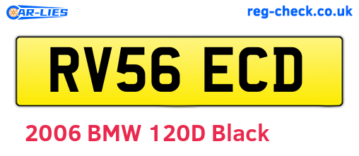 RV56ECD are the vehicle registration plates.