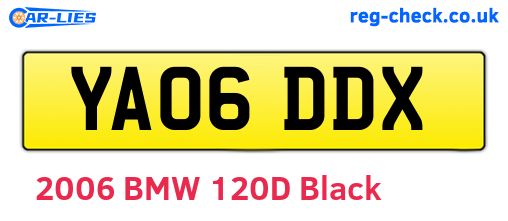 YA06DDX are the vehicle registration plates.