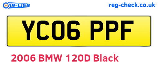 YC06PPF are the vehicle registration plates.