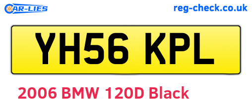 YH56KPL are the vehicle registration plates.