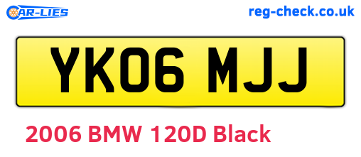 YK06MJJ are the vehicle registration plates.