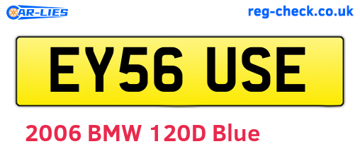 EY56USE are the vehicle registration plates.