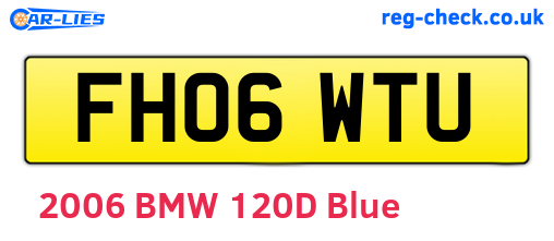 FH06WTU are the vehicle registration plates.