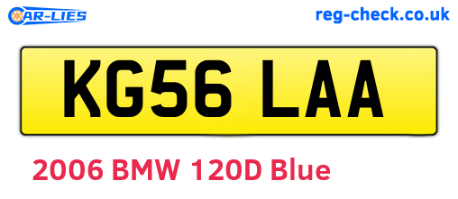 KG56LAA are the vehicle registration plates.