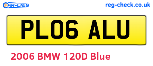 PL06ALU are the vehicle registration plates.