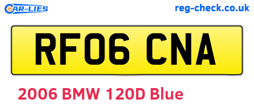 RF06CNA are the vehicle registration plates.