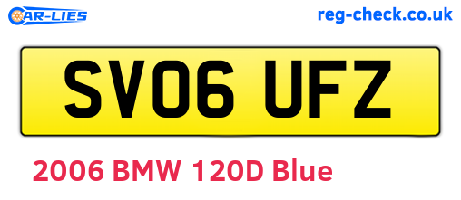 SV06UFZ are the vehicle registration plates.