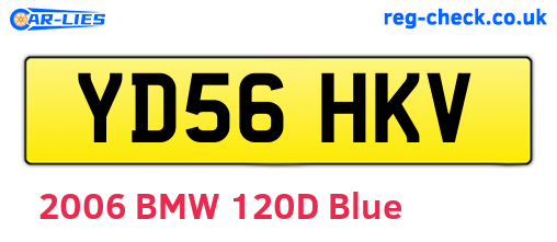 YD56HKV are the vehicle registration plates.
