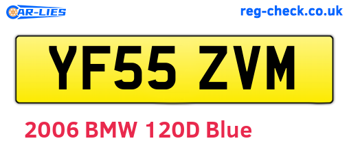 YF55ZVM are the vehicle registration plates.