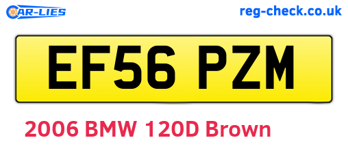 EF56PZM are the vehicle registration plates.