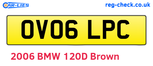 OV06LPC are the vehicle registration plates.