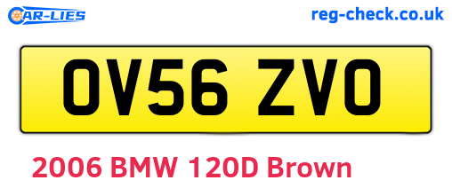 OV56ZVO are the vehicle registration plates.