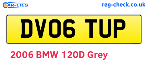 DV06TUP are the vehicle registration plates.