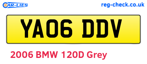 YA06DDV are the vehicle registration plates.