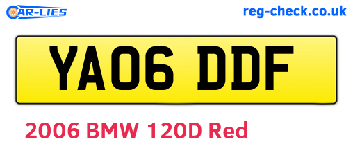 YA06DDF are the vehicle registration plates.