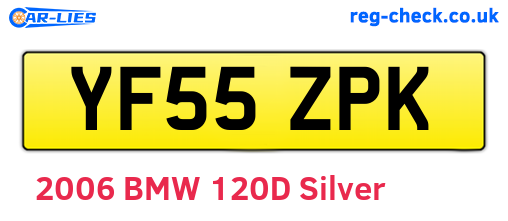 YF55ZPK are the vehicle registration plates.