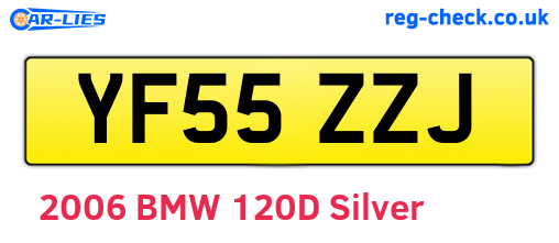YF55ZZJ are the vehicle registration plates.