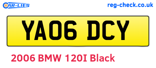 YA06DCY are the vehicle registration plates.