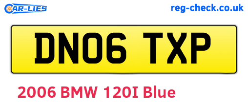 DN06TXP are the vehicle registration plates.