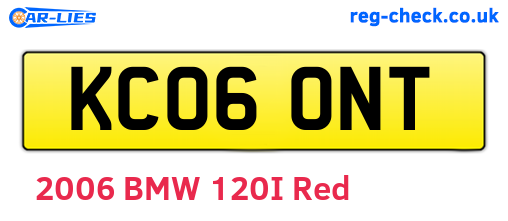 KC06ONT are the vehicle registration plates.