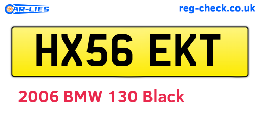 HX56EKT are the vehicle registration plates.