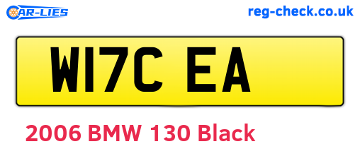 W17CEA are the vehicle registration plates.
