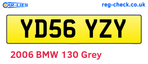 YD56YZY are the vehicle registration plates.