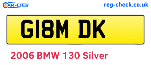 G18MDK are the vehicle registration plates.