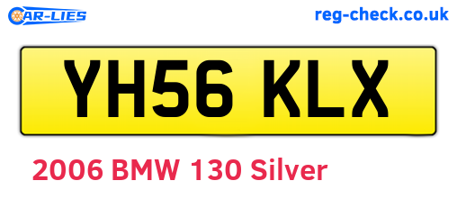 YH56KLX are the vehicle registration plates.