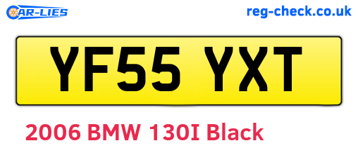 YF55YXT are the vehicle registration plates.