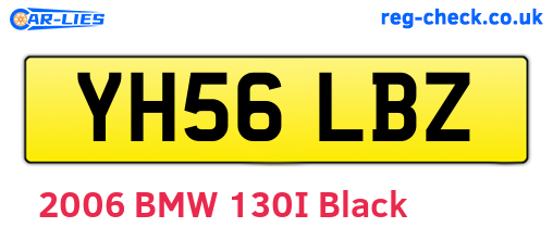 YH56LBZ are the vehicle registration plates.