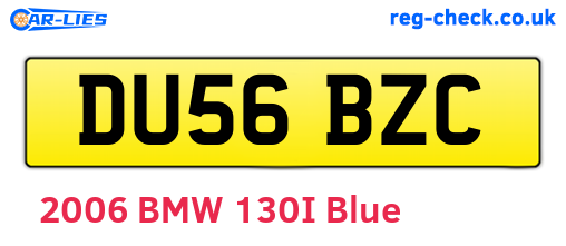 DU56BZC are the vehicle registration plates.