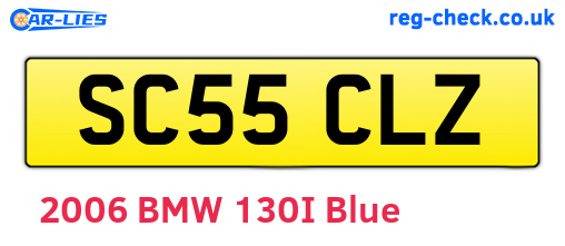 SC55CLZ are the vehicle registration plates.