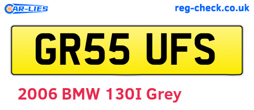 GR55UFS are the vehicle registration plates.