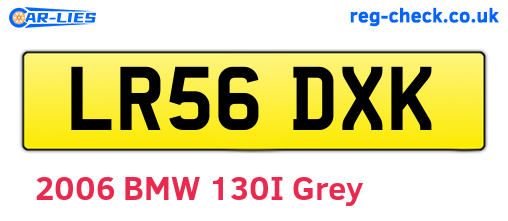 LR56DXK are the vehicle registration plates.