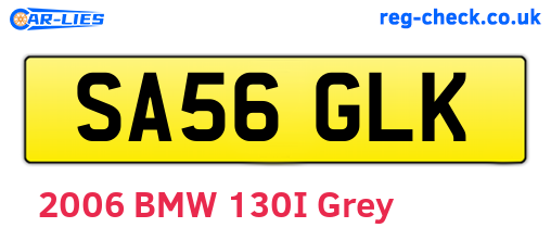 SA56GLK are the vehicle registration plates.