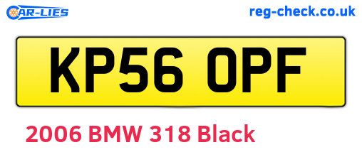 KP56OPF are the vehicle registration plates.