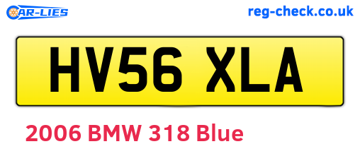 HV56XLA are the vehicle registration plates.