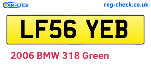LF56YEB are the vehicle registration plates.