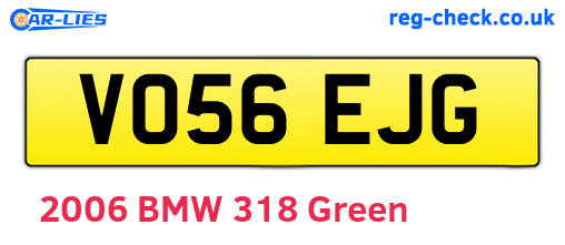 VO56EJG are the vehicle registration plates.